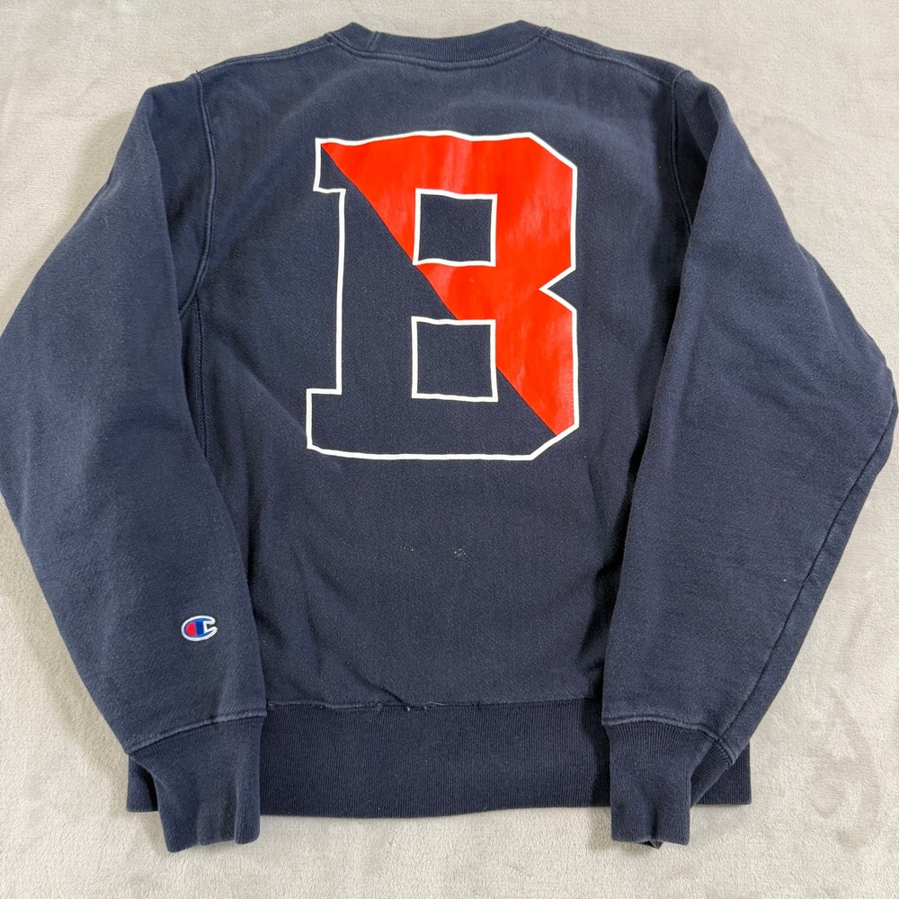 Vintage Champion Reverse Weave Bucknell University Sweatshirt Navy Blue Small